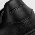 Męskie sneakersy ze skóry naturalnej licowej czarne 101-M-510-1