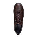 Męskie sneakersy ze skóry naturalnej sznurowane brązowe 99-M-710-4