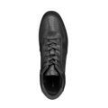 Męskie sneakersy ze skóry z perforacjami czarne 99-M-711-1