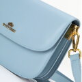 Dámska crossbody z pravej kože, modrá 100-4E-214-N