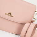 Damska crossbody ze skóry naturalnej różowa 100-4E-214-P