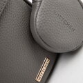 Minitorebka damska z ekoskóry szaro - złota 100-2Y-011-8G