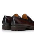 Eleganckie męskie mokasyny ze skóry naturalnej ciemny brąz 103-M-303-4