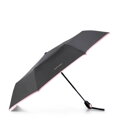 Parasol automatyczny z ozdobną lamówką czarno - różowy PA-7-900-1P