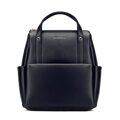 Plecak damski z imitacji skóry z kieszenią na klapę czarny 102-4Y-903-1