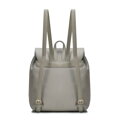 Plecak damski z klapą i troczkiem szary 102-4Y-403-8