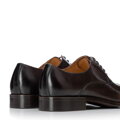 Eleganckie męskie półbuty ze skóry naturalnej typu oxford ciemny brąz 103-M-302-4