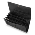 Dámska kožená peňaženka s RFID ochranou a vreckom na zips, čierna 21-1-052-10L
