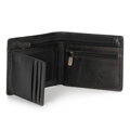 Pánska kožená RFID peňaženka s dvoma zipsami a ochranou karty hnedá 21-1-040-12L