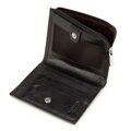Portfel ze skóry z zapięciem UNISEX czarny 21-1-445-1
