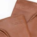 Damskie rękawiczki samochodowe skórzane brązowe 46-6L-201-5