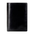 Rozkładany męski portfel ze skóry naturalnej czarny 21-1-008-L10