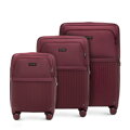 Zestaw walizek z ABS-u i nylonu burgund 56-3S-88S-35