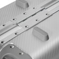 Zestaw małej i średniej walizki z aluminium srebrny 56-3H-10S-12M