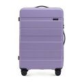 Zestaw walizek z ABS-u w poziome pasy fioletowy 56-3A-10S-24