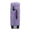 Zestaw walizek z ABS-u w poziome pasy fioletowy 56-3A-10S-24