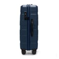 Zestaw walizek z ABS-u w poziome pasy granatowy 56-3A-10S-90