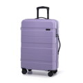 Zestaw walizek z ABS-u w poziome pasy fioletowy 56-3A-10S-24