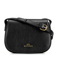 Dámska kožená crossbody kabelka s nastaviteľným popruhom Wittchen, čierna 103-4E-209-1