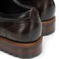 Skórzane półbuty na podeszwie track ciemny brąz 101-M-519-4