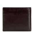 Skórzany męski portfel z rozkładanym panelem na karty brązowy 21-1-040-L40
