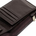 Skórzany męski portfel z rozkładanym panelem na karty brązowy 21-1-040-L40