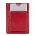 Skórzany portfel z etui na karty unisex czerwony 26-2-092-3