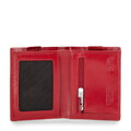 Skórzany portfel z etui na karty unisex czerwony 26-2-092-3