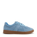 Sneakersy męskie ze skóry zamszowej niebieskie 100-M-500-7