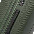 Średnia walizka z ABS-u w drobne paski khaki 56-3A-602-85