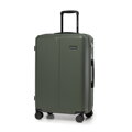 Średnia walizka z ABS-u w drobne paski khaki 56-3A-602-85