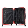 Średnia walizka z ABS-u z geometrycznym tłoczeniem czerwona 56-3A-752-30