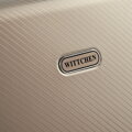Średnia walizka z aluminium na kółkach złota 56-3H-102-86M