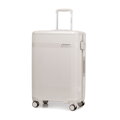 Średnia walizka z polikarbonu o błyszczącym wykończeniu beżowa 56-3P-012-01