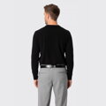 Sweter męski wełniany z okrągłym dekoltem czarny 29-99-351-1