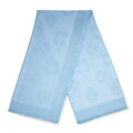 Damska chusta z bambusem w monogram jasnoniebieska 99-7D-002-8