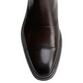 Eleganckie sztyblety męskie ze skóry naturalnej ciemny brąz 103-M-501-4