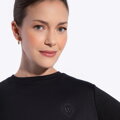 T-shirt damski z bawełny czarny D0-99-100-1