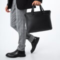 Torba na laptopa 13” z ekoskóry prosta czarna 95-3P-004-1D