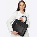 Torba na laptopa 13” z imitacji skóry czarna 100-4Y-916-1