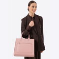 Torba na laptopa 13” z imitacji skóry różowa 100-4Y-916-P