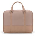 Torba na laptopa 15,6” z ekoskóry o dwóch fakturach dwukomorowa beżowa 95-3P-007-5