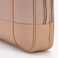 Torba na laptopa 15,6” z ekoskóry o dwóch fakturach dwukomorowa beżowa 95-3P-007-5