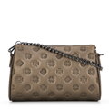 Kožená crossbody kabelka s razbou zlatá 99-4E-307-G