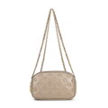 Dámska kožená crossbody na retiazke béžová 99-4E-305-8