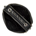 Dámska kožená crossbody na retiazke čierna 99-4E-305-1