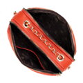 Dámska kožená crossbody na retiazke oranžová 99-4E-305-6