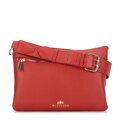 Trojpriehradová kožená crossbody kabelka, červená 99-4E-013-3