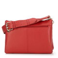 Trojpriehradová kožená crossbody kabelka, červená 99-4E-013-3