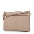 Trojpriehradová kožená crossbody kabelka, béžová 99-4E-013-9